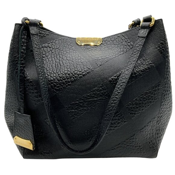 Burberry Black Pebbled Leather Canterbury Tote Bag - Picture 1 of 10